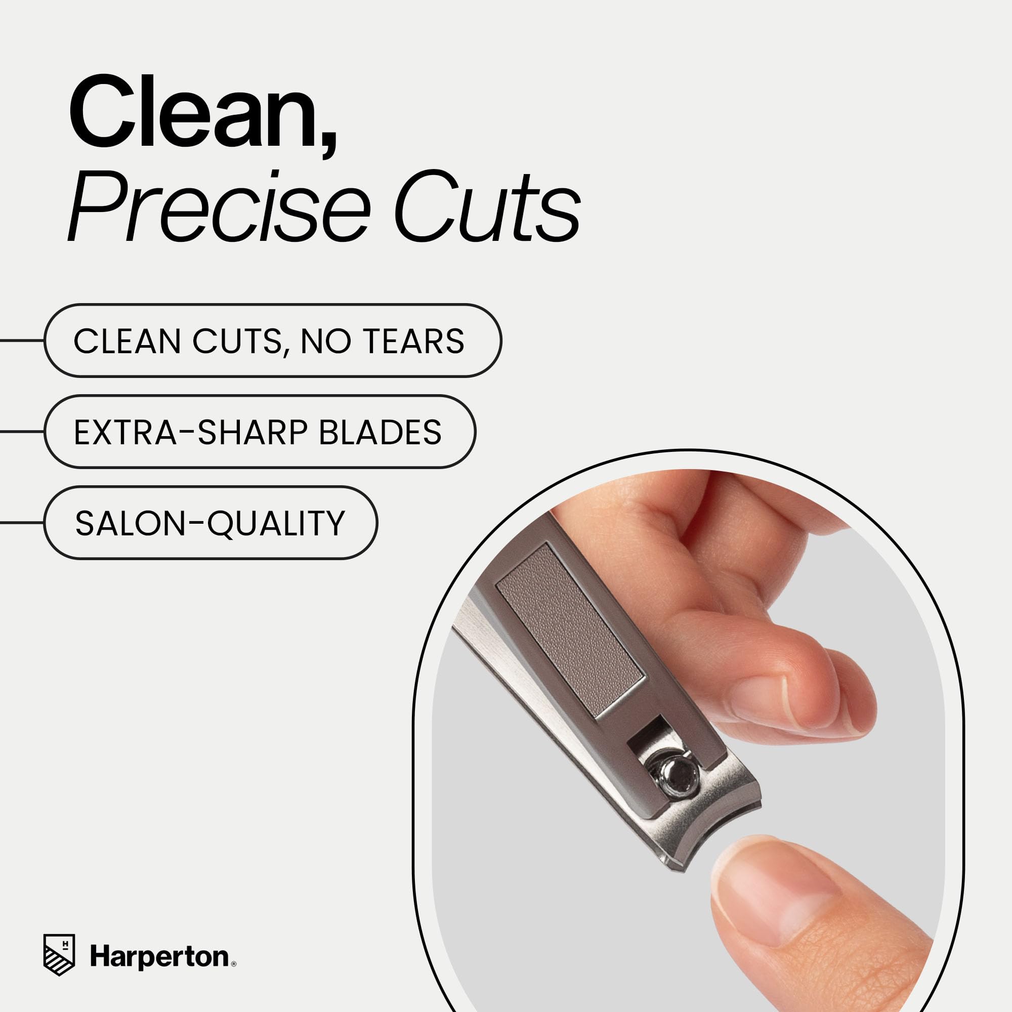 Harperton 2 pack stainless steel nail clippers with travel bag