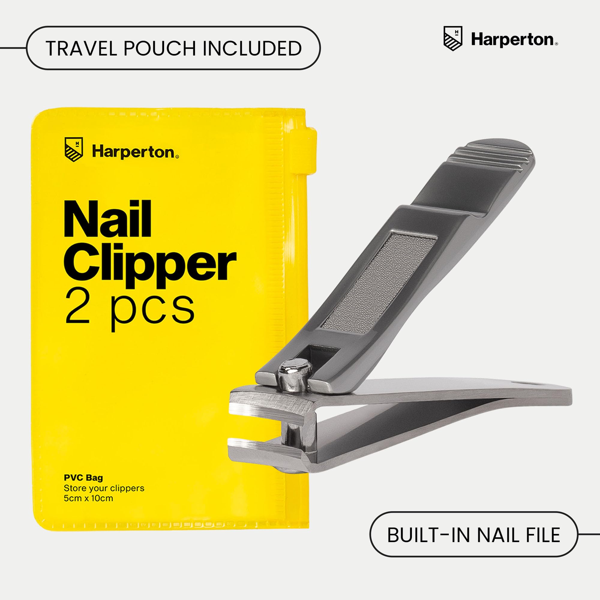 Top view of Harperton fingernail and toenail trimmer set