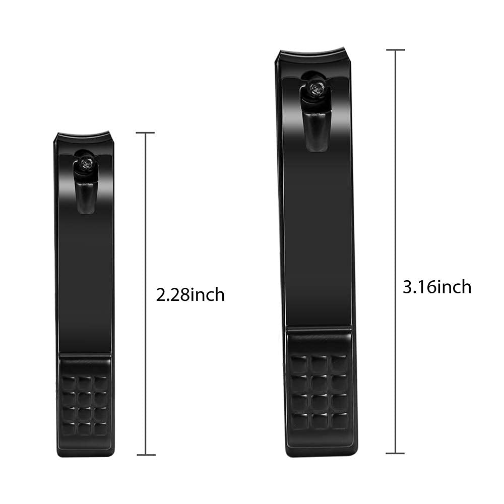 Aogeili nail clipper set in open leather carrying case