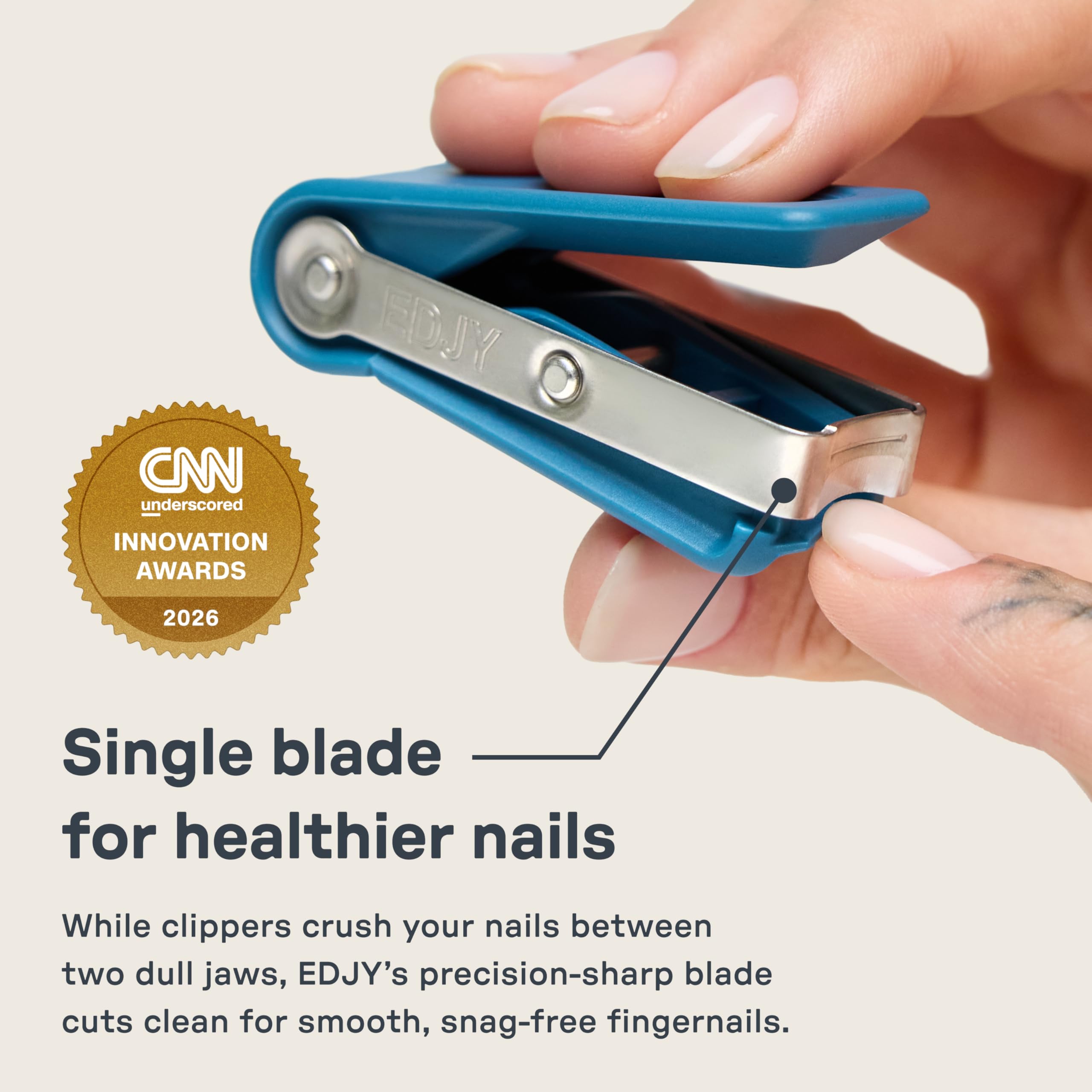 Edjy Fingernail Cutter with magnifying glass attachment