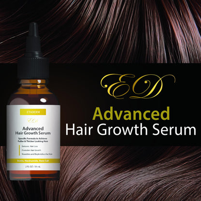 Etaderm hair oil dropper bottle showing amber glass packaging