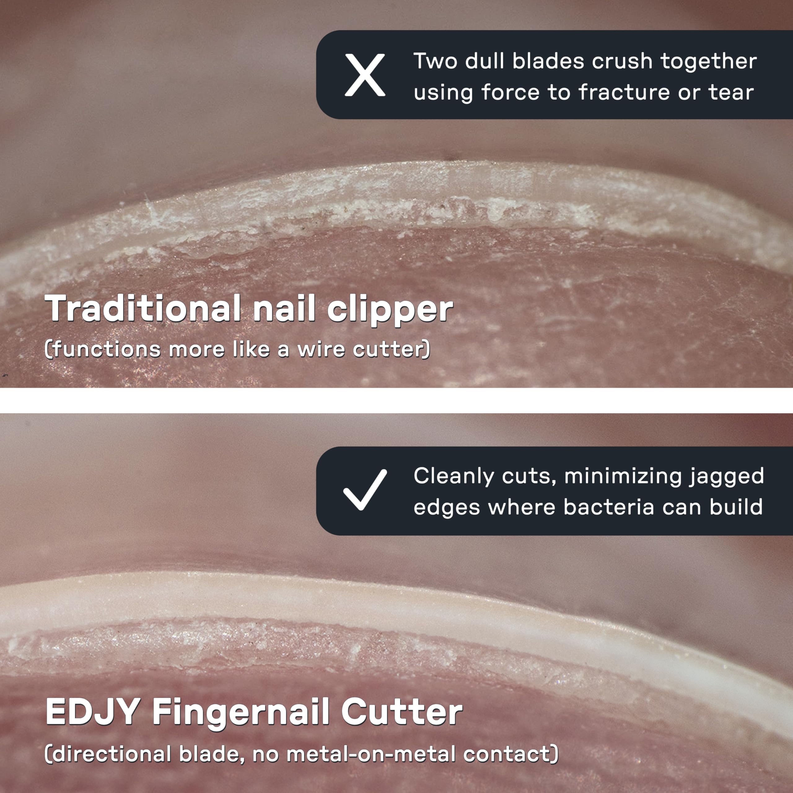 Close up of Edjy stainless steel precision blade