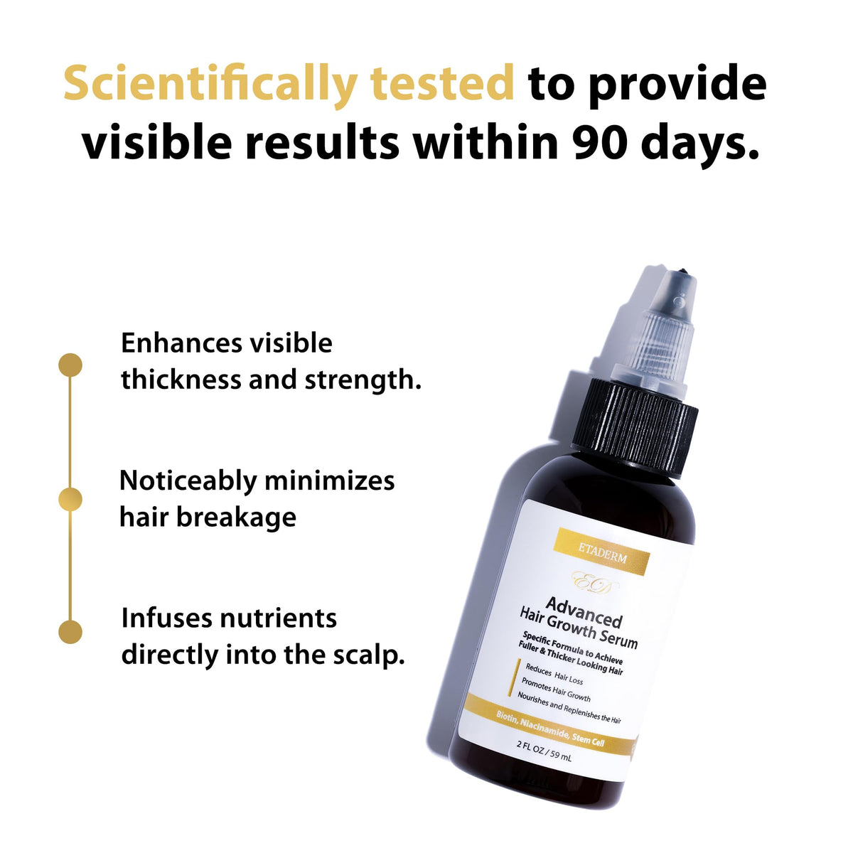 Etaderm advanced scalp serum close up shot