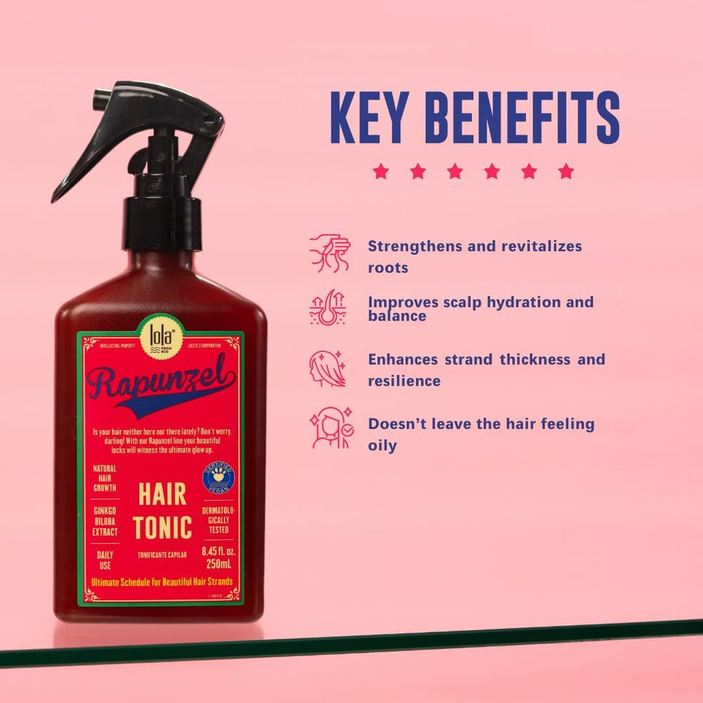 Lola From Rio Rapunzel Hair Growth Tonic back instruction panel