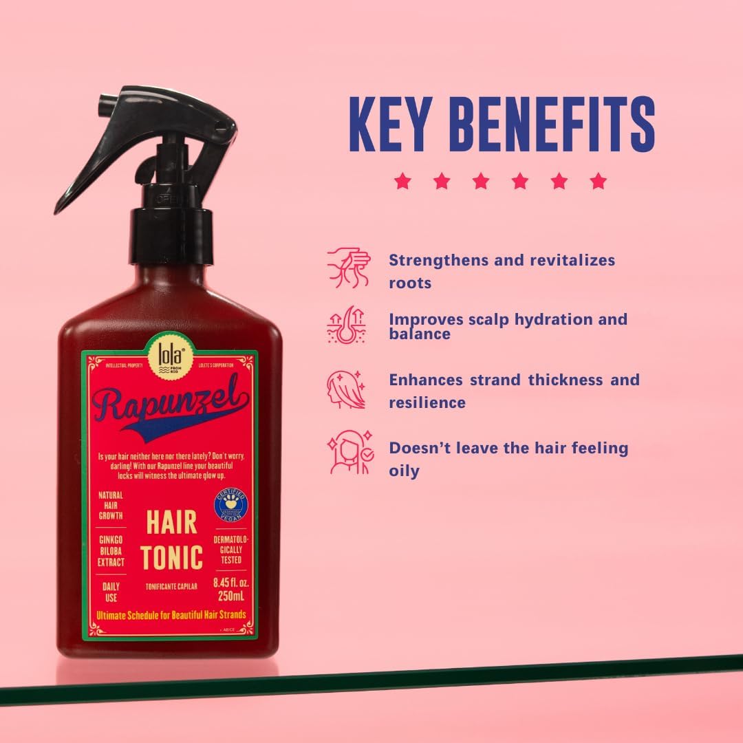 Lola From Rio Rapunzel Hair Growth Tonic back instruction panel