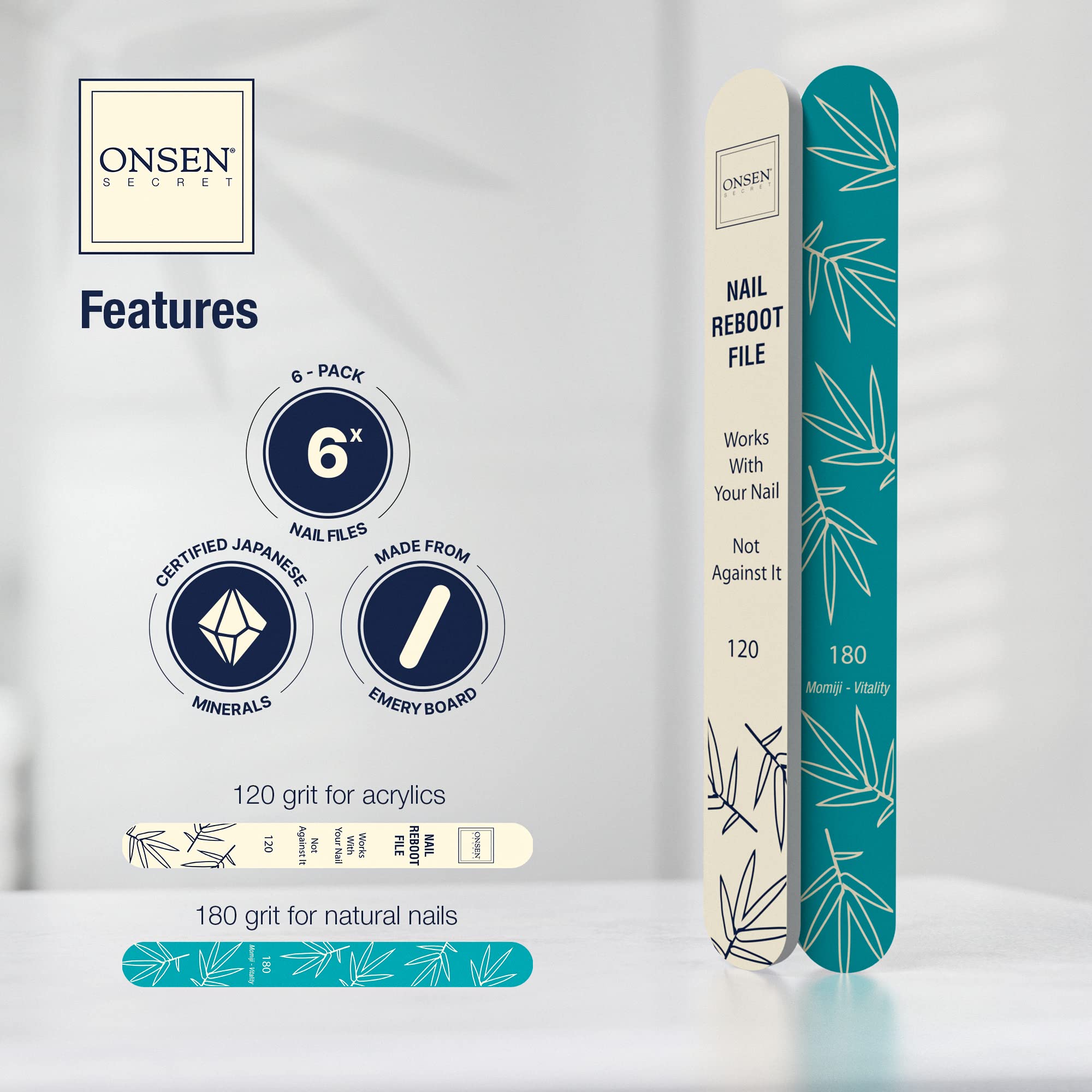Six pack of Onsen Secret professional manicure tools