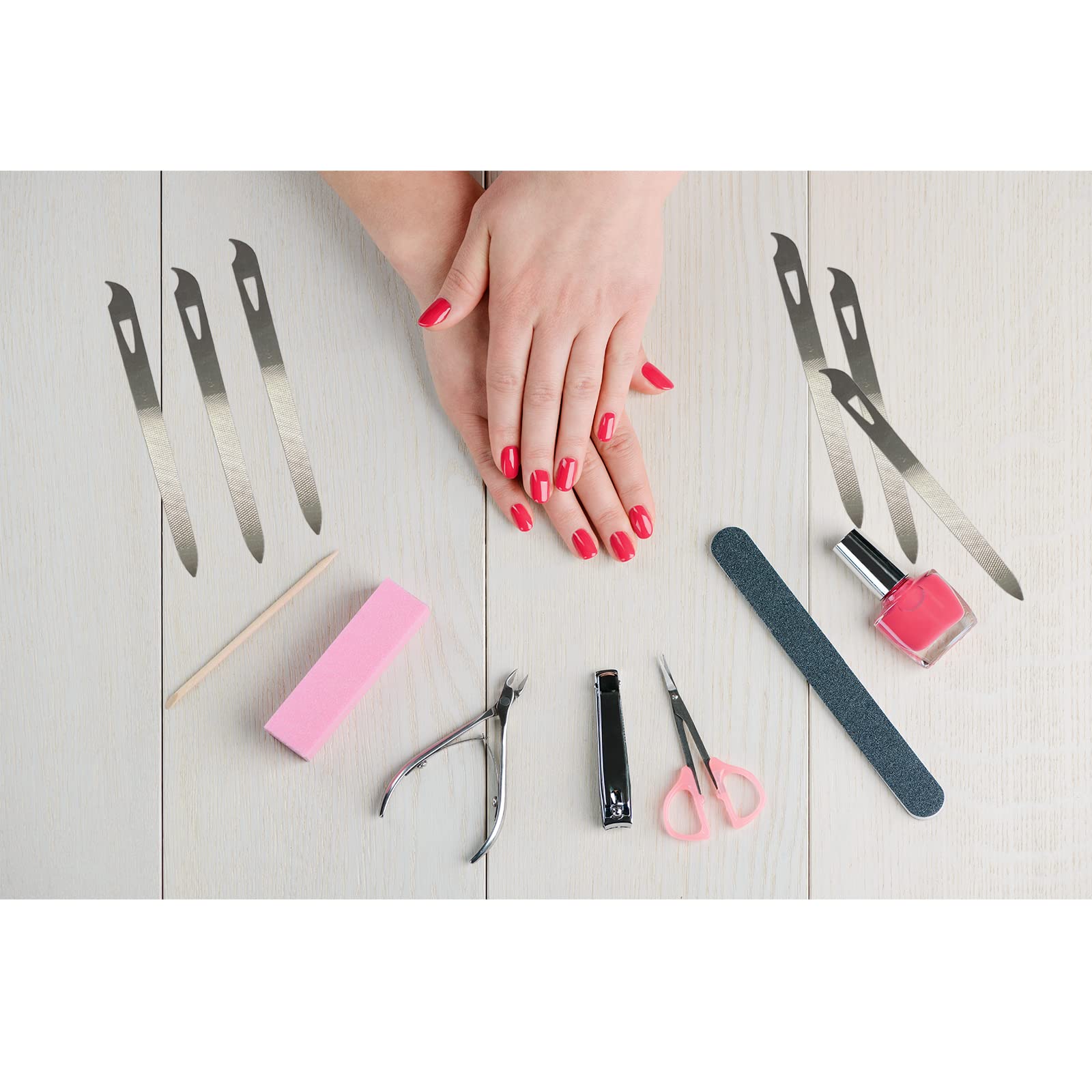 AhaTopia stainless steel manicure tools in packaging