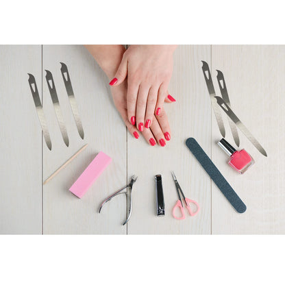 AhaTopia stainless steel manicure tools in packaging