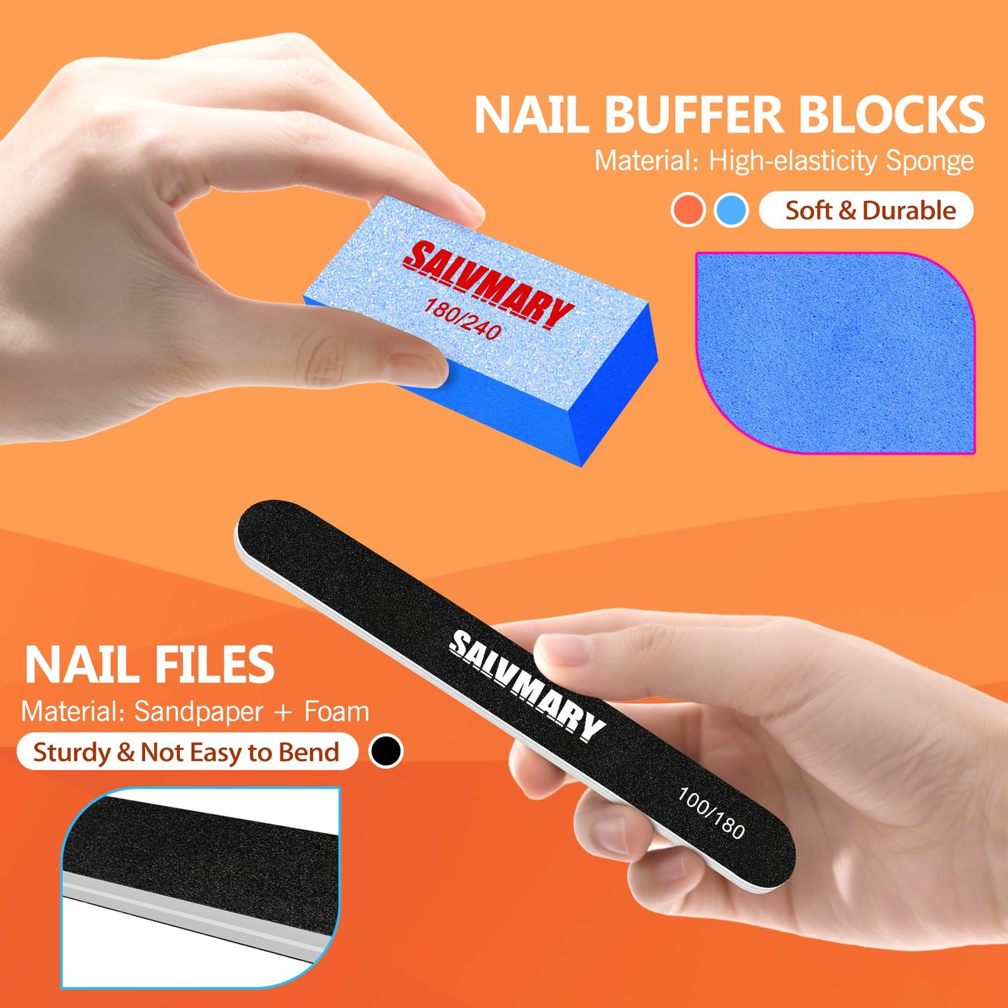 Professional nail grooming set for natural acrylic and gel nails