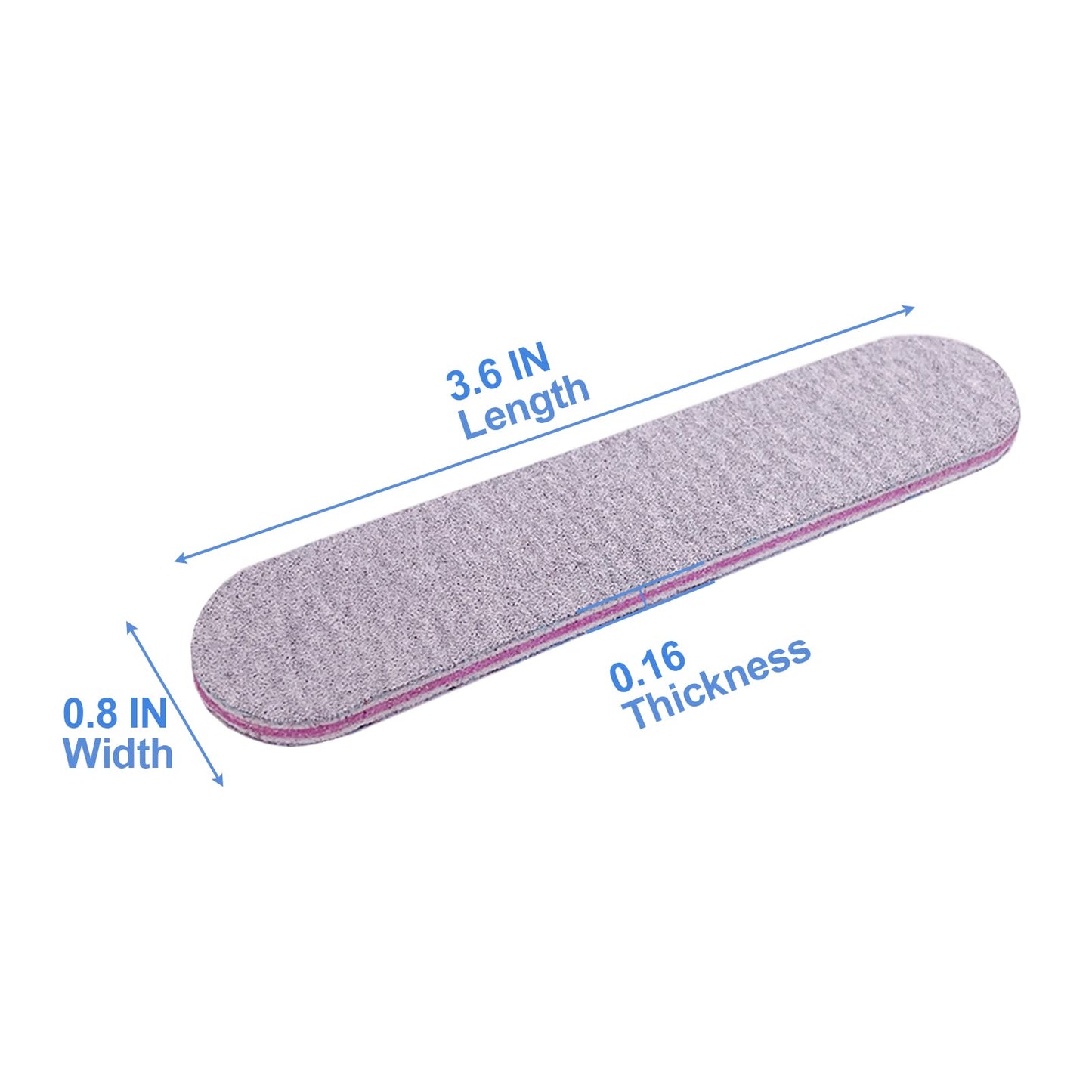 Stack of gray emery board nail files for acrylic and natural nails