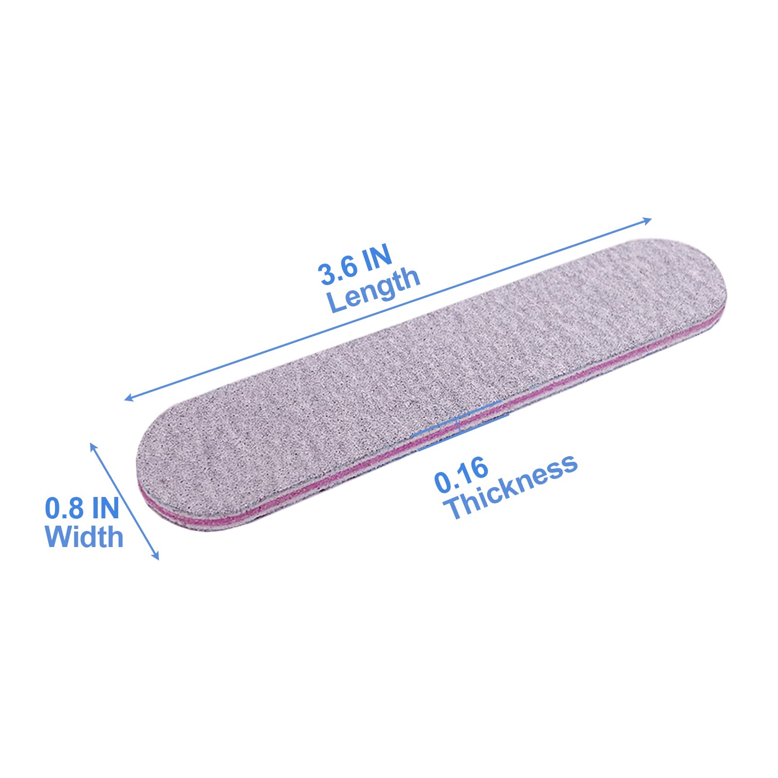 Stack of gray emery board nail files for acrylic and natural nails