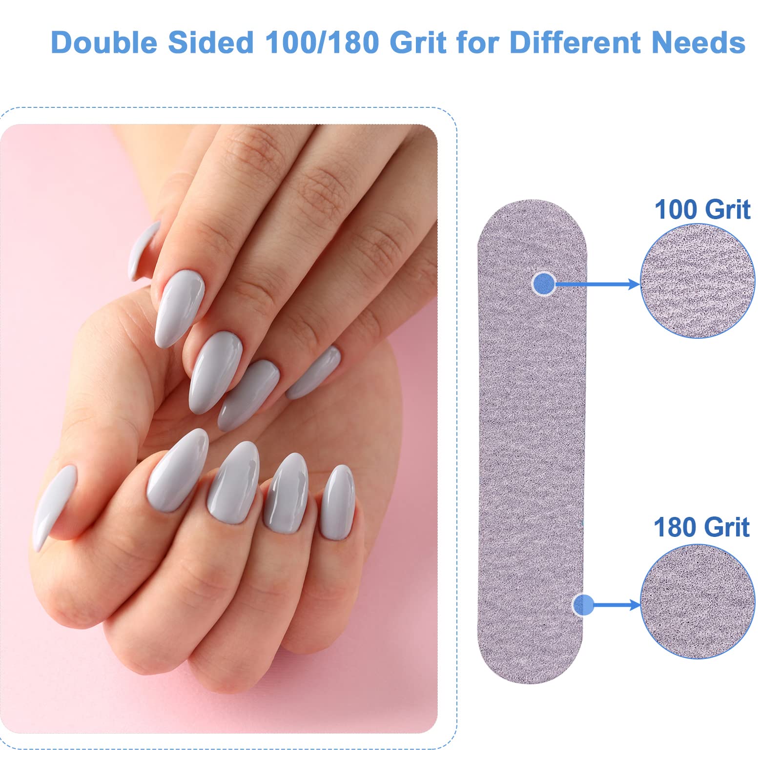 AhaTopia mini nail files showing the 3.6 inch size for scale