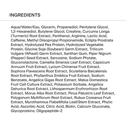 Liquid texture of the non-greasy Caldera + Lab anti-thinning scalp treatment.