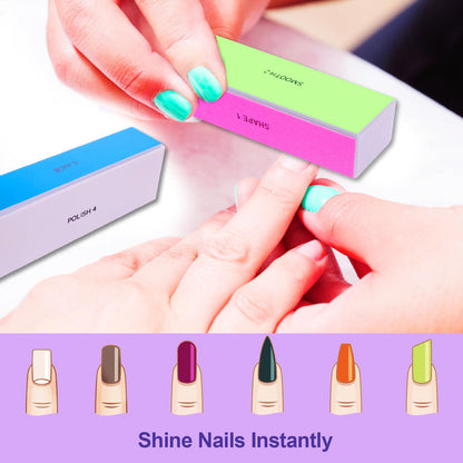 Side view of HomeyEra 4-sided nail polishing block