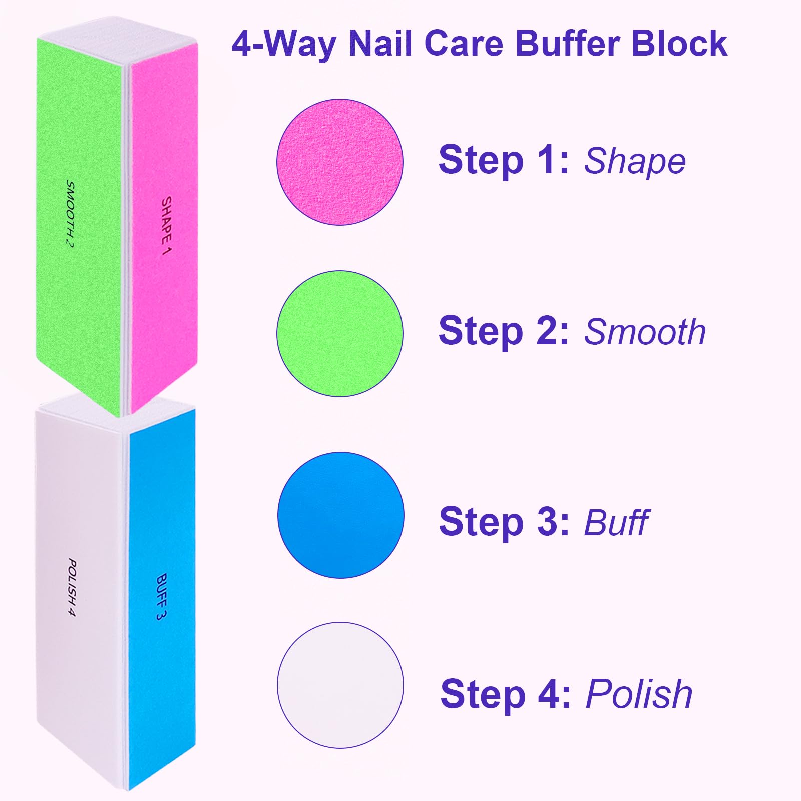 Close up of HomeyEra nail buffer sanding surface