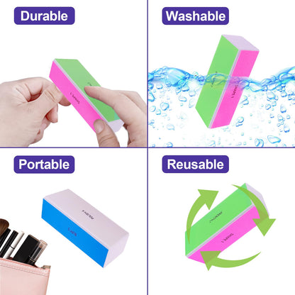 Hands using HomeyEra nail buffer for natural nail care