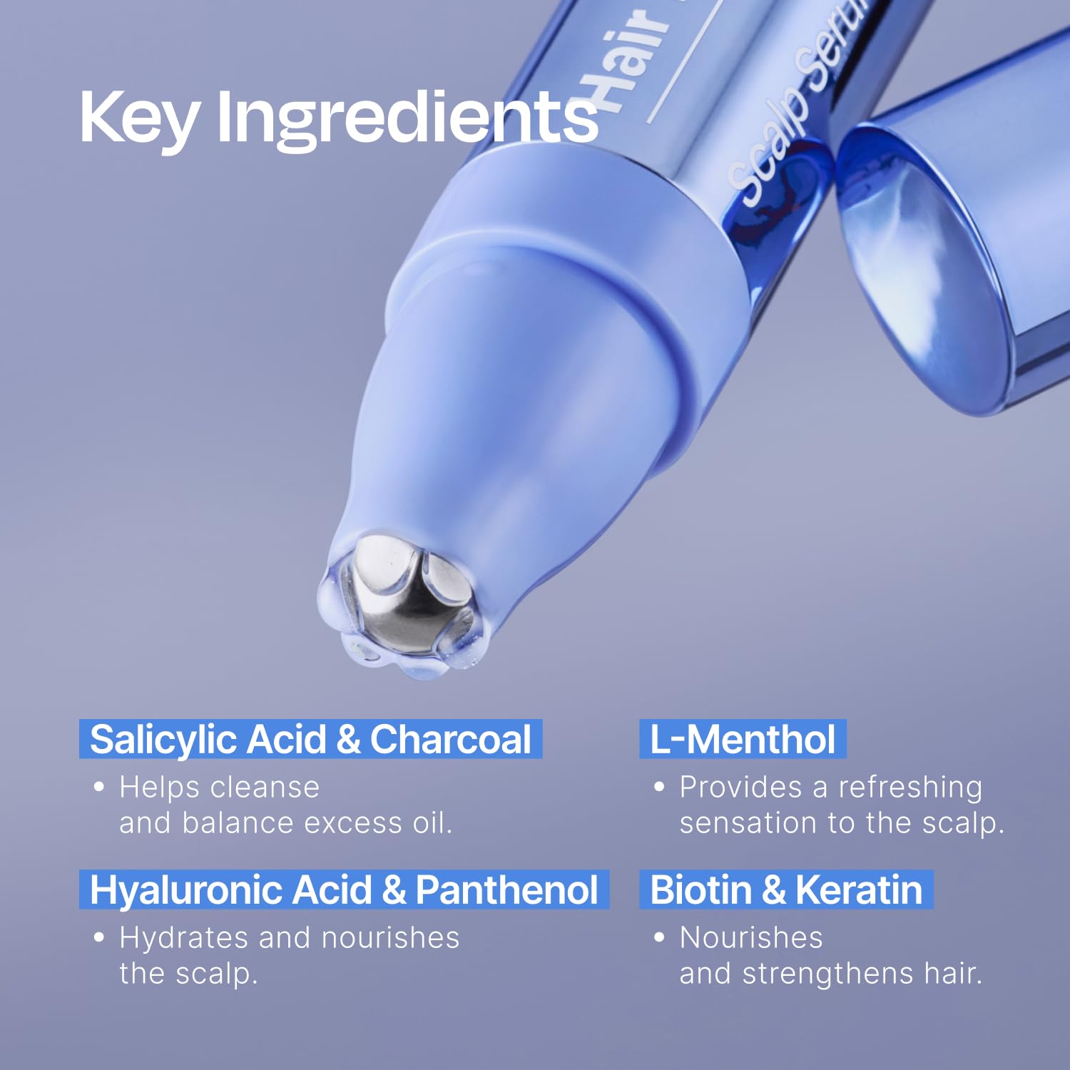 Person applying Celladix Hair Boosting Scalp Serum to scalp