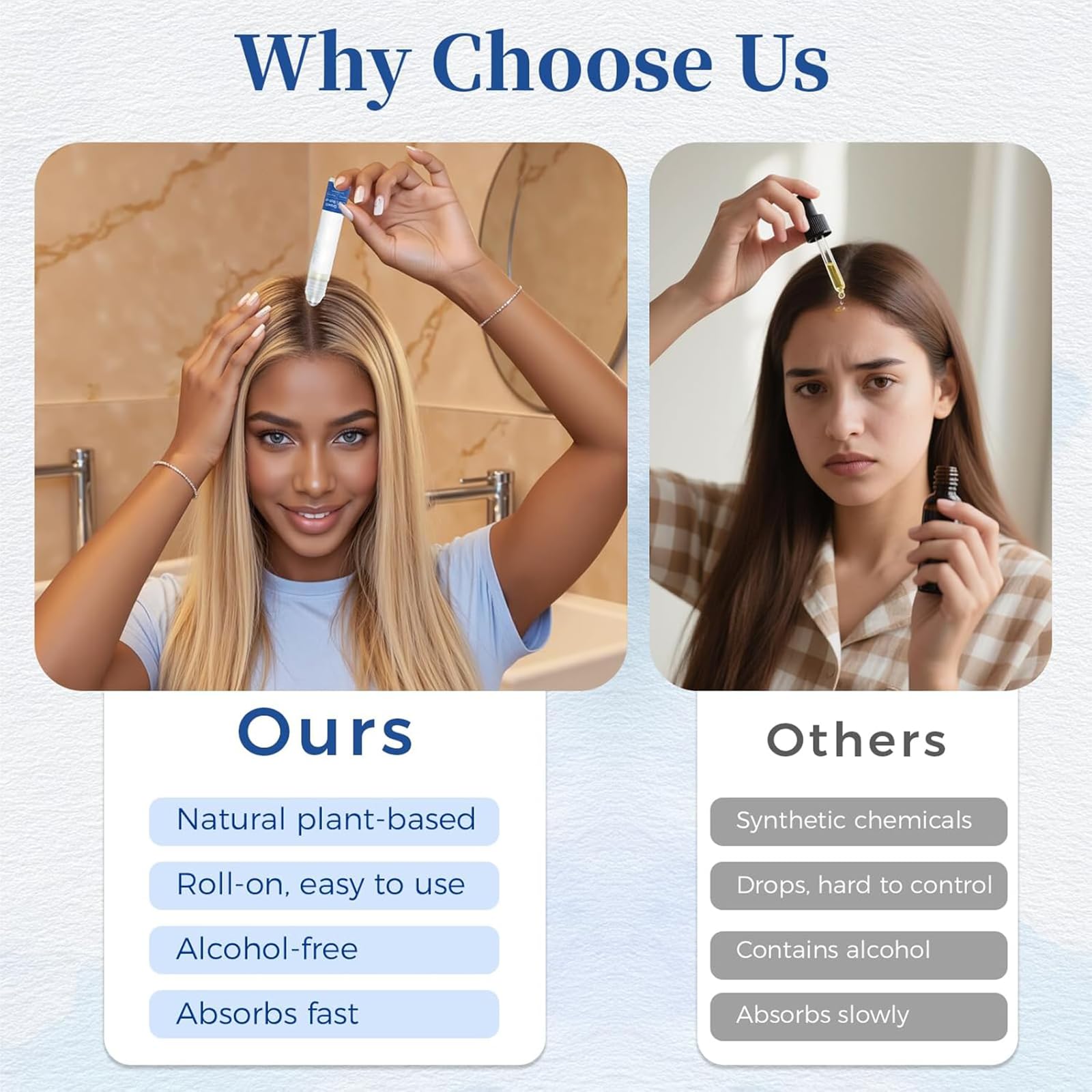 Aparthy anti hair loss roll on serum showing the active ingredient percentages