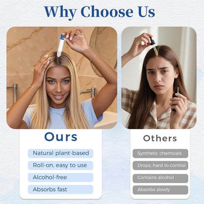 Aparthy anti hair loss roll on serum showing the active ingredient percentages
