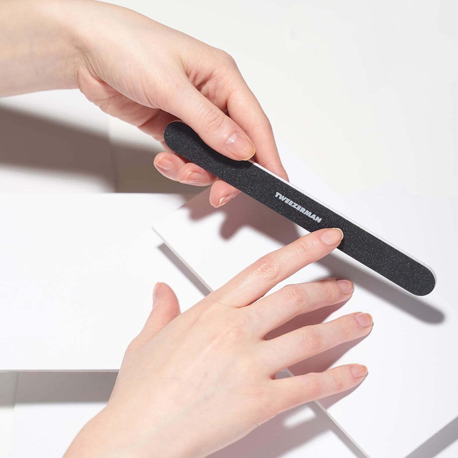 Tweezerman dual sided 180 and 240 grit nail files set
