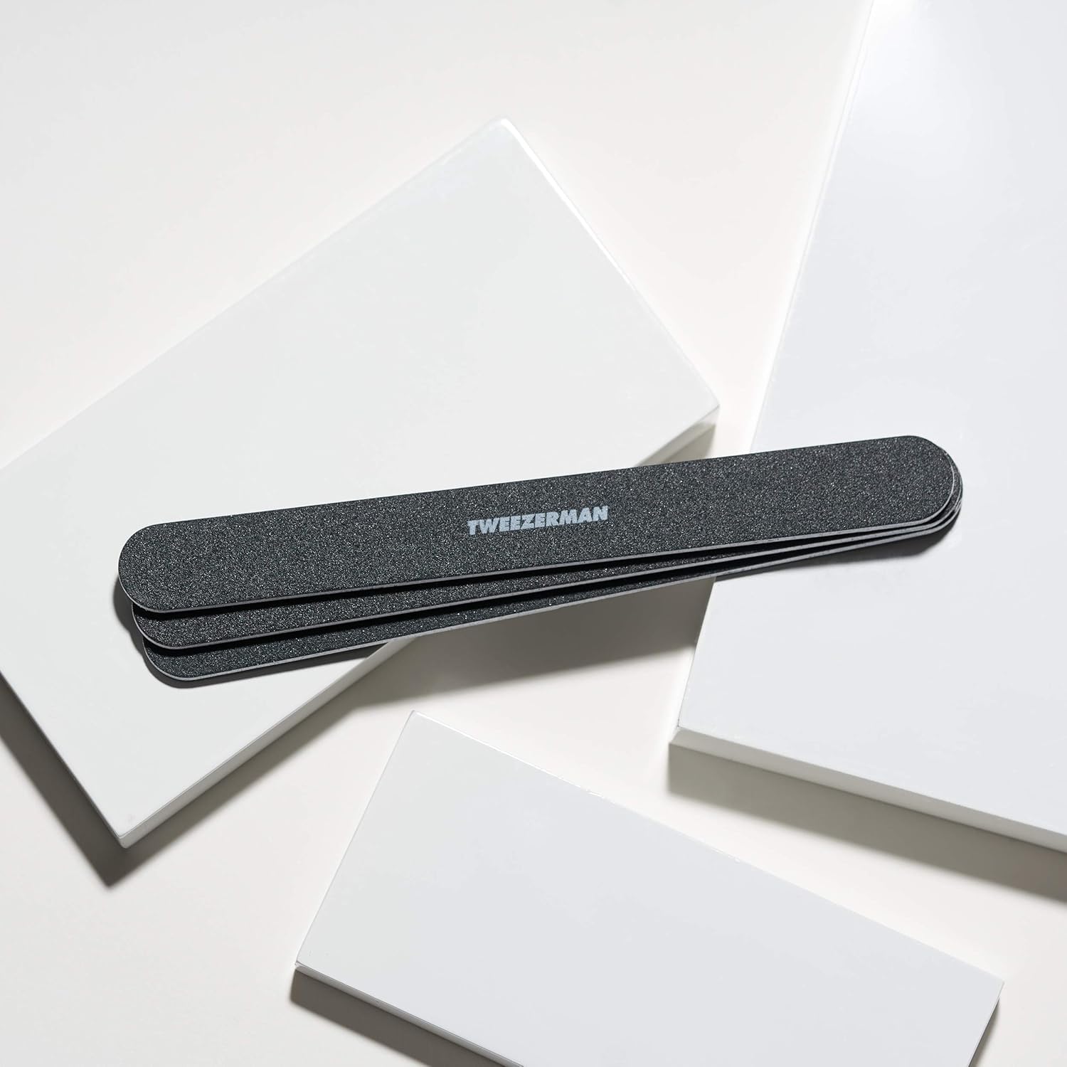Close up of Tweezerman professional nail file texture