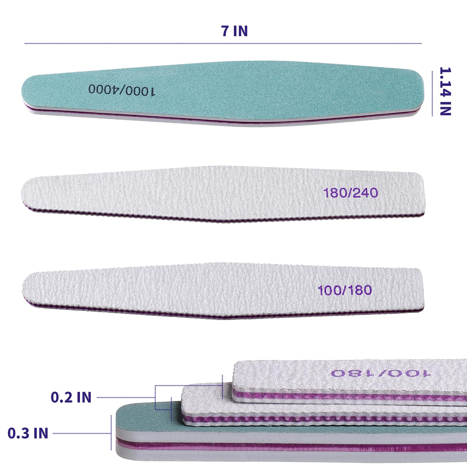 Professional nail file emery boards for manicure