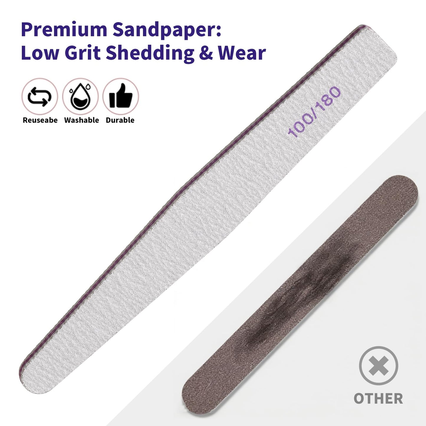 Professional manicure tools for shaping and polishing