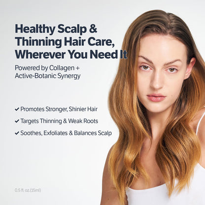 SUNGBOON EDITOR hair thickening serum bottle with packaging box details