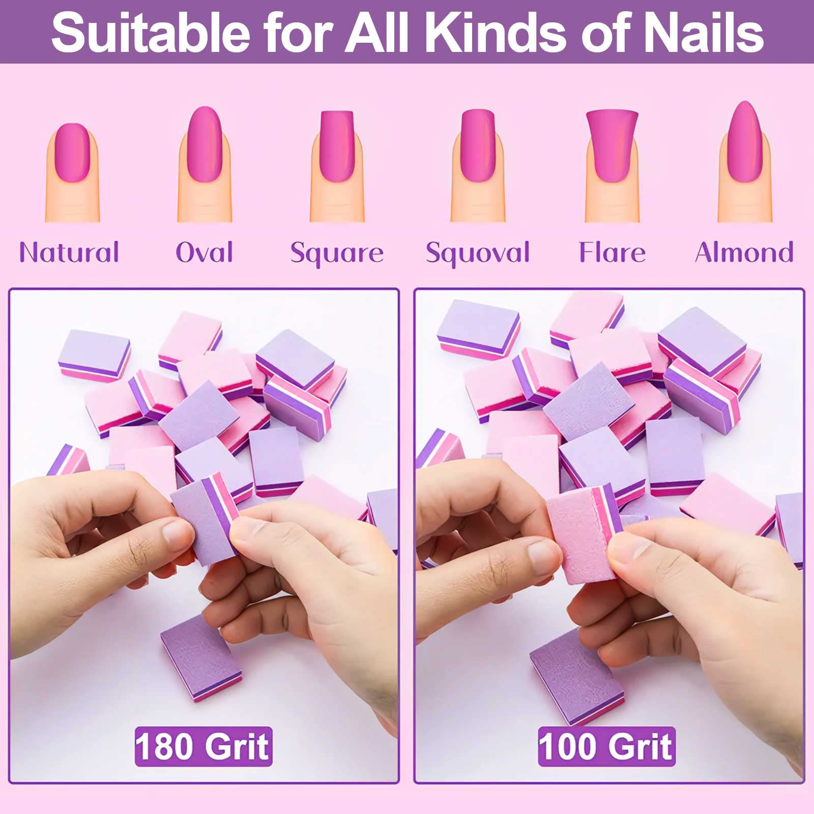 Mini buffer blocks for acrylic and natural nails