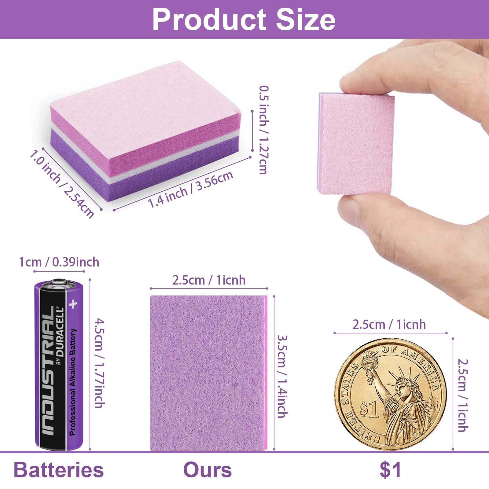 Close up of CGBE nail sanding block for manicure