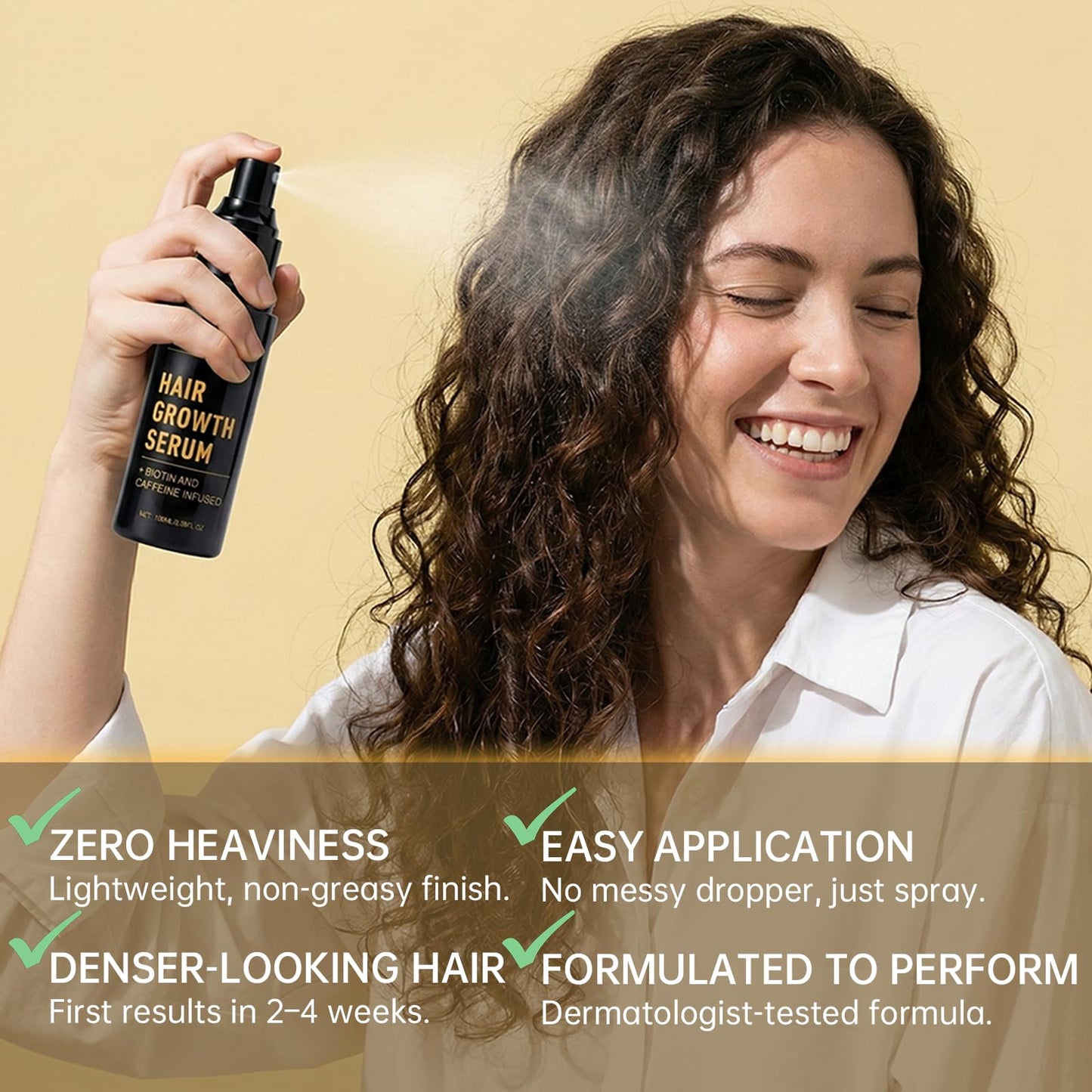 XILRVON Advanced Natural Formula hair serum packaging back view with usage directions