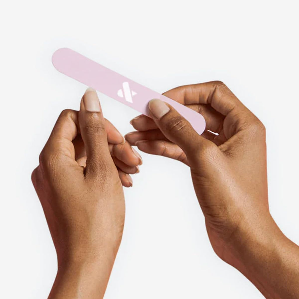 Three professional dual-sided nail files for manicures and pedicures