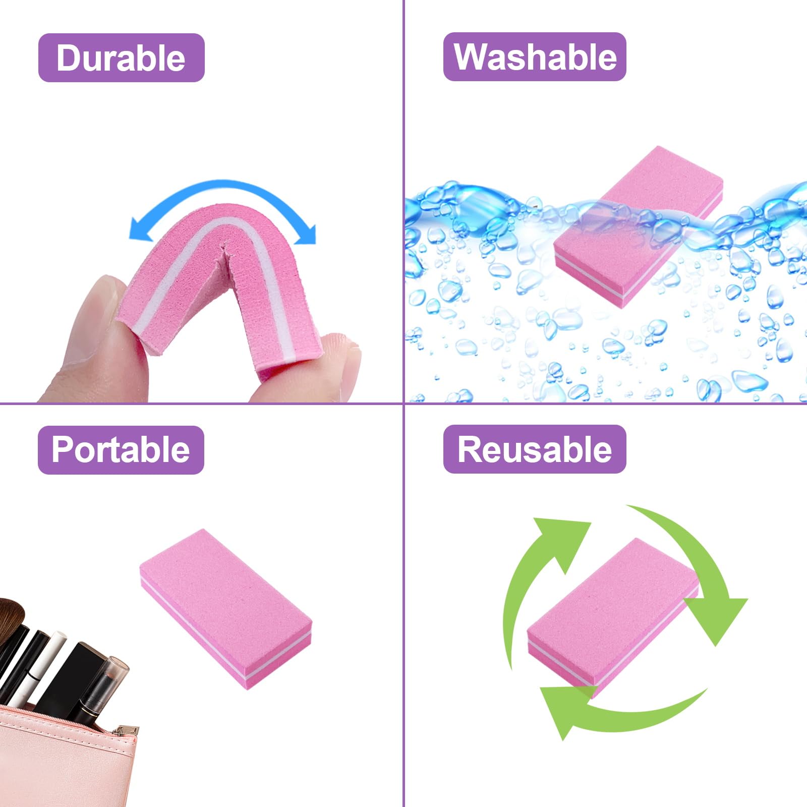 HomeyEra 100/180 grit buffer block for acrylic nails
