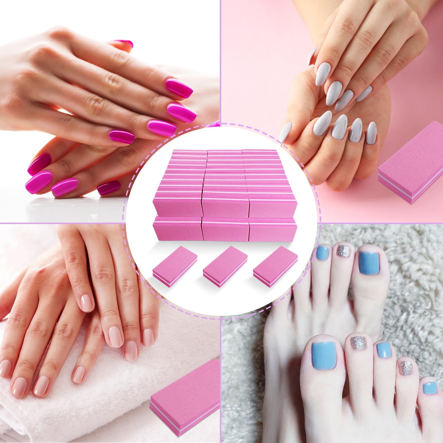 Using HomeyEra buffer block for natural nail smoothing