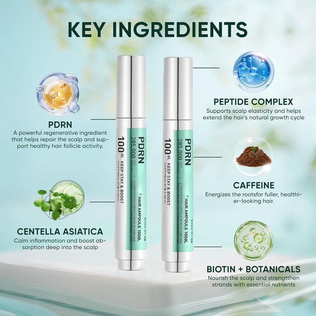 VT Cosmetics PDRN Reedle Shot Hair Ampoule pen applicator detail