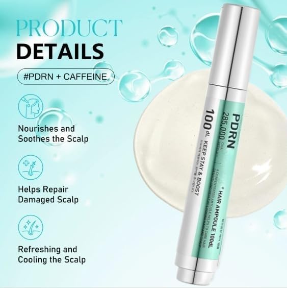 Authentic K-beauty PDRN hair serum with wild ginseng and black soybean ingredients for stronger strands