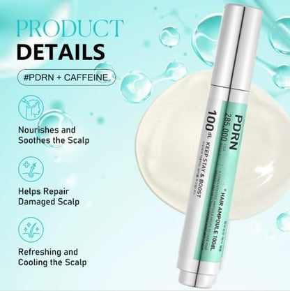 Authentic K-beauty PDRN hair serum with wild ginseng and black soybean ingredients for stronger strands