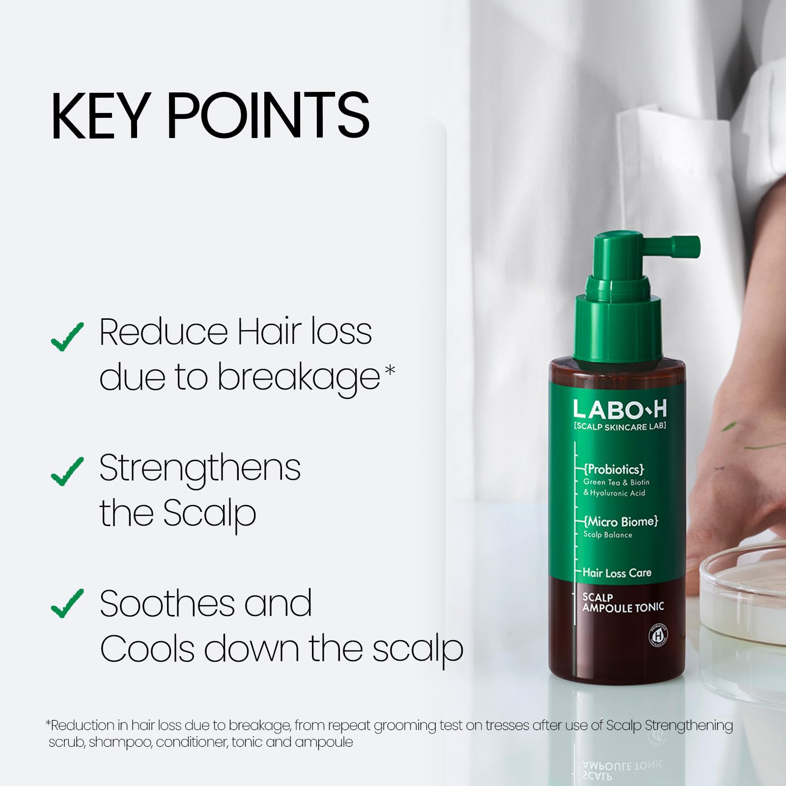 LABO-H Korean anti-hair loss tonic serum with pump applicator