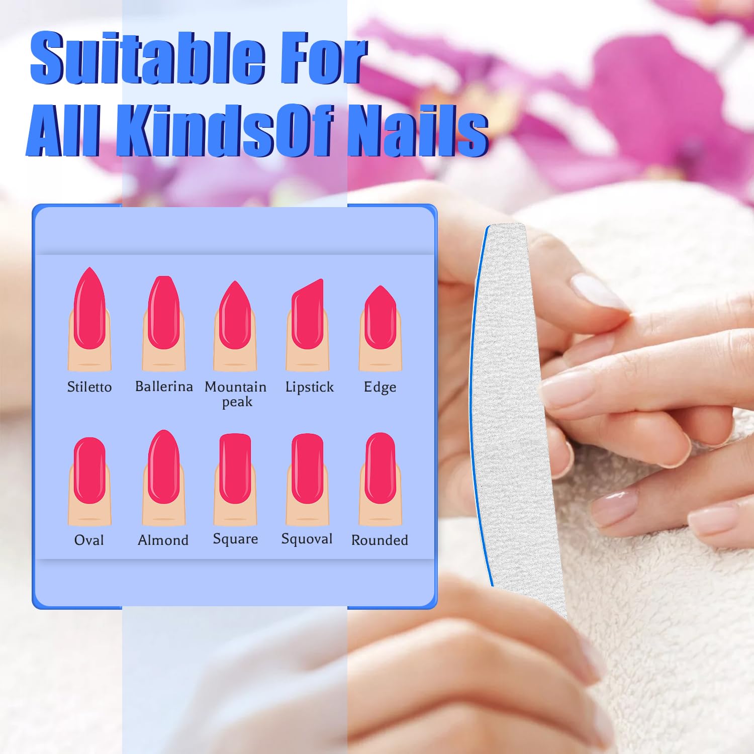 Bleswin manicure nail file dimensions and shape