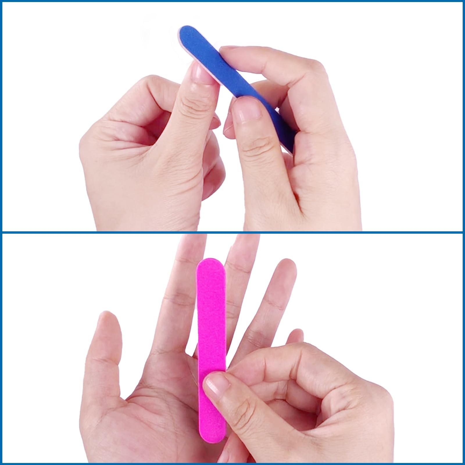 Compact wooden nail files for travel manicure kits