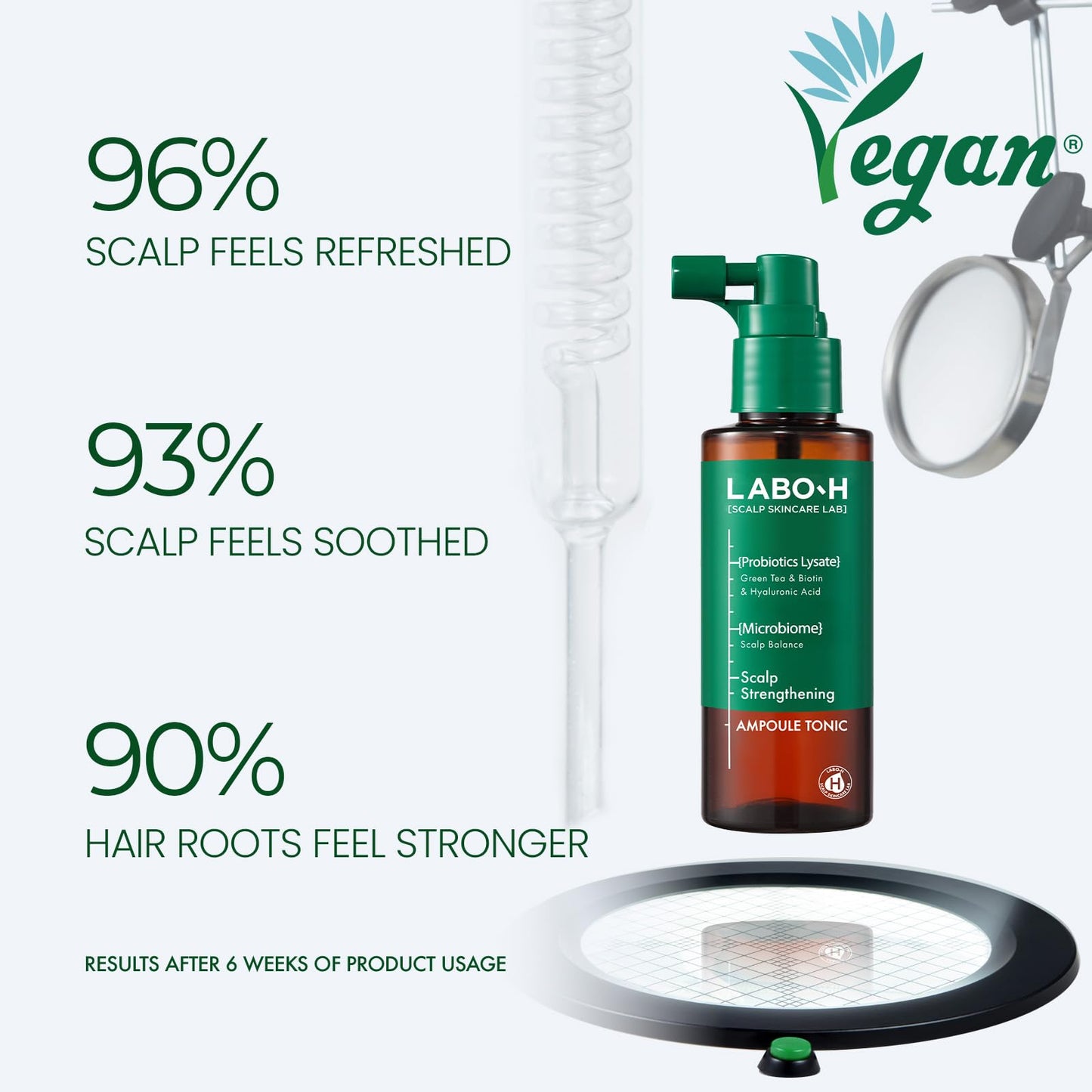 LABO-H cooling scalp ampoule liquid texture close up