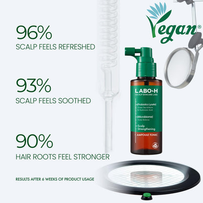 LABO-H cooling scalp ampoule liquid texture close up