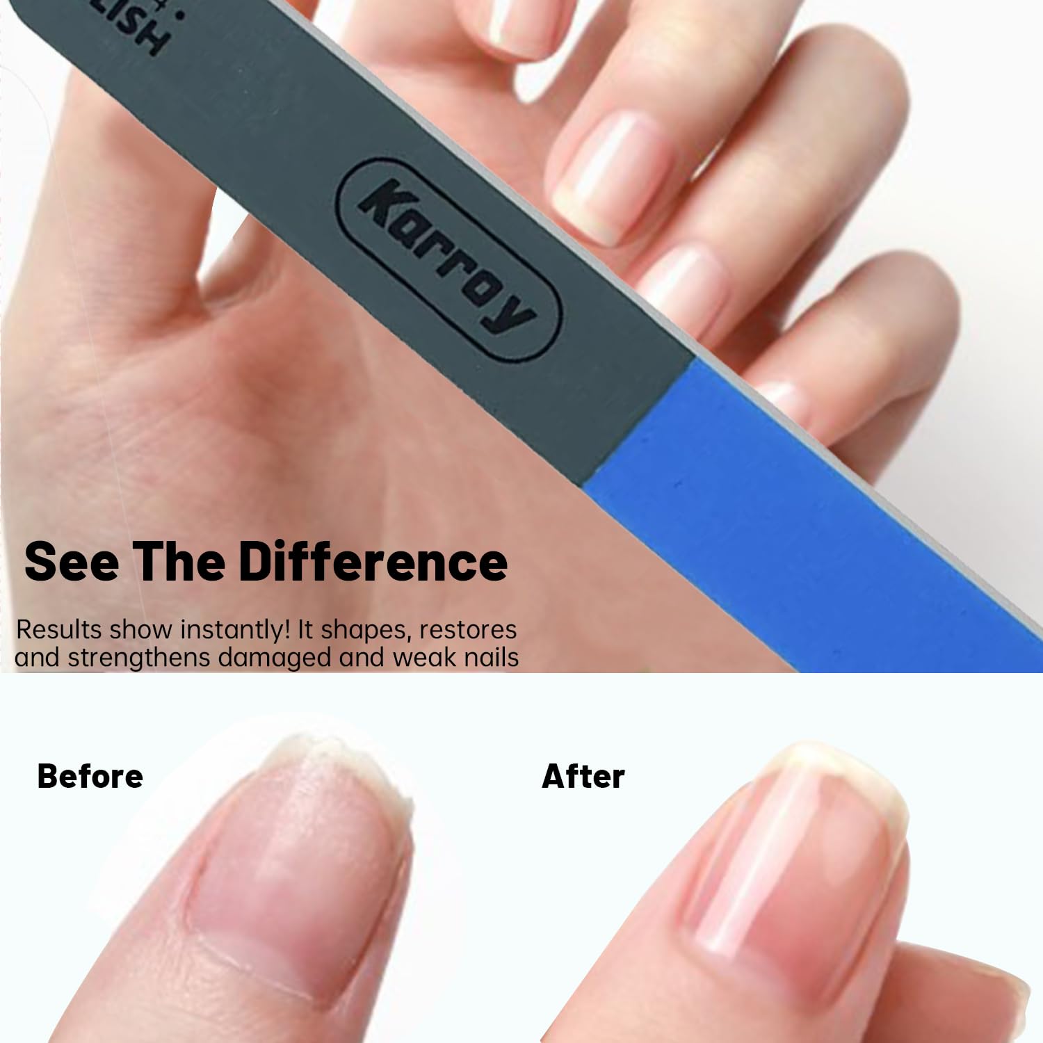 Karroy dual sided nail tools for natural nails