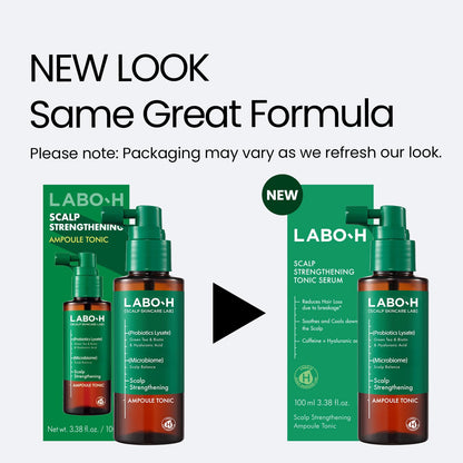 LABO-H packaging showing ingredients and directions for scalp health