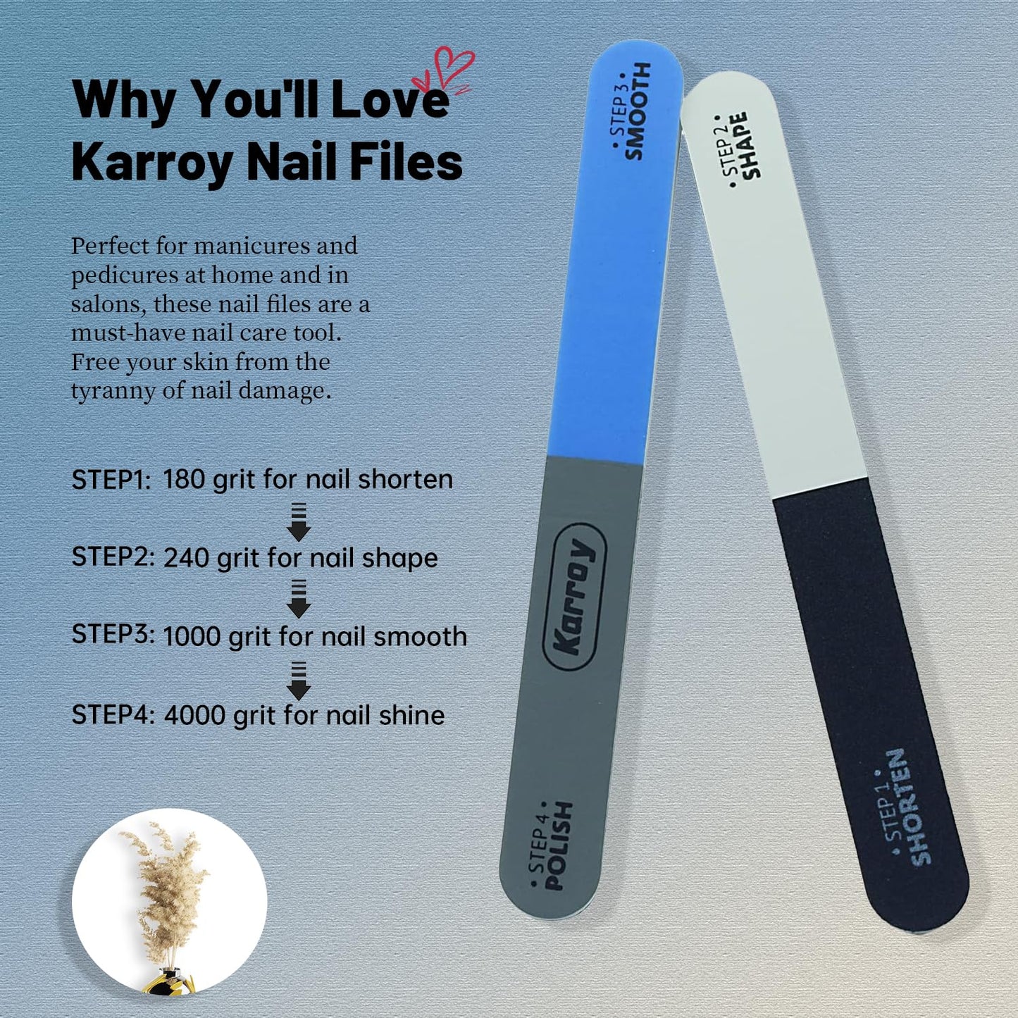 Applying nail buffer for smooth natural nails