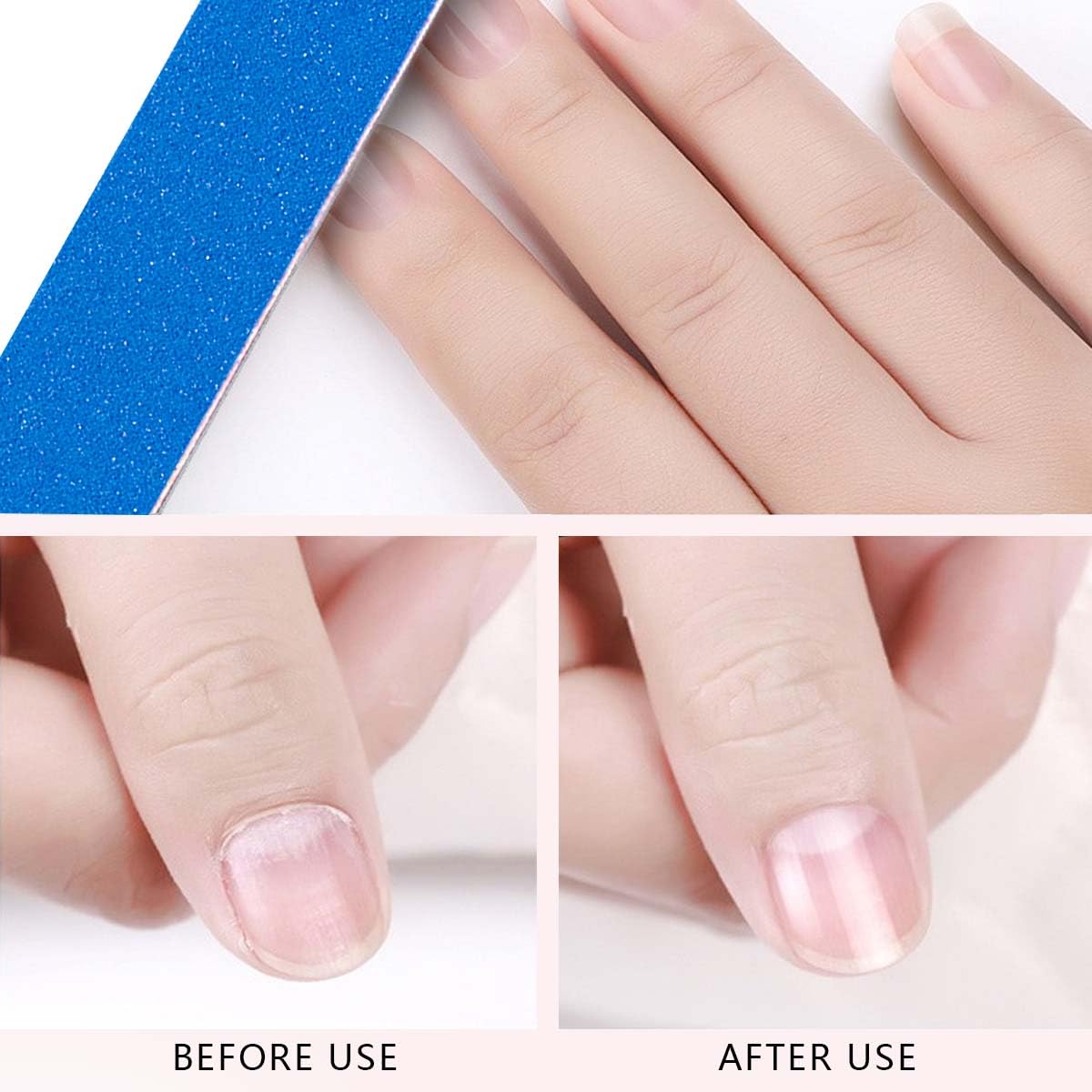 Stack of 100 mini nail files for manicure