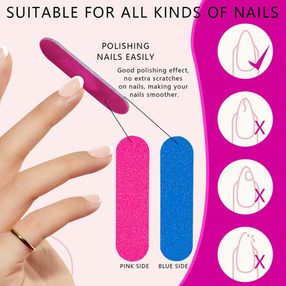 Hand holding small travel size nail file