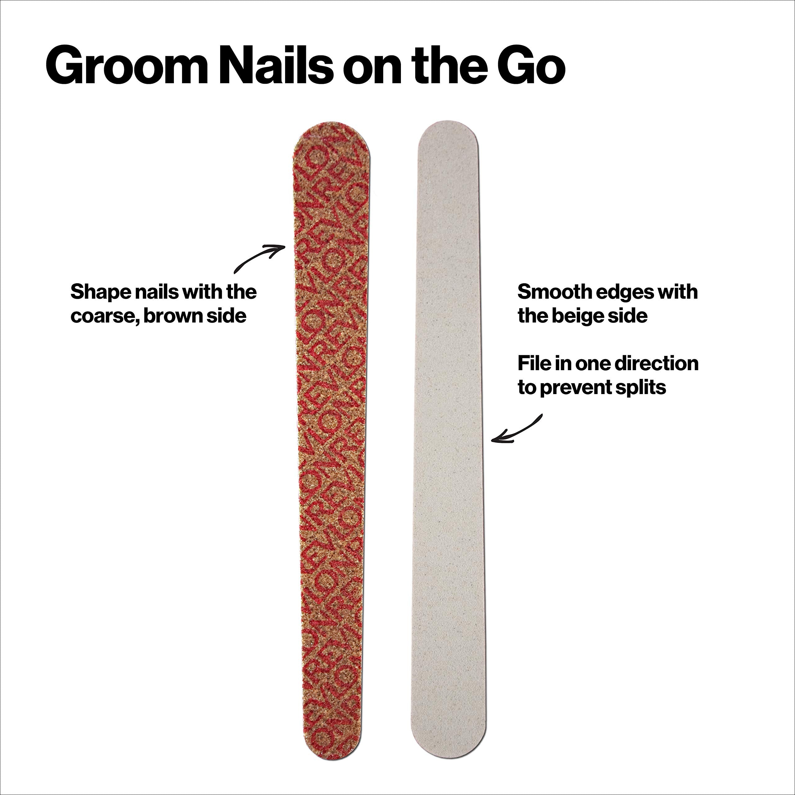 Revlon dual sided nail file coarse and fine grit surfaces