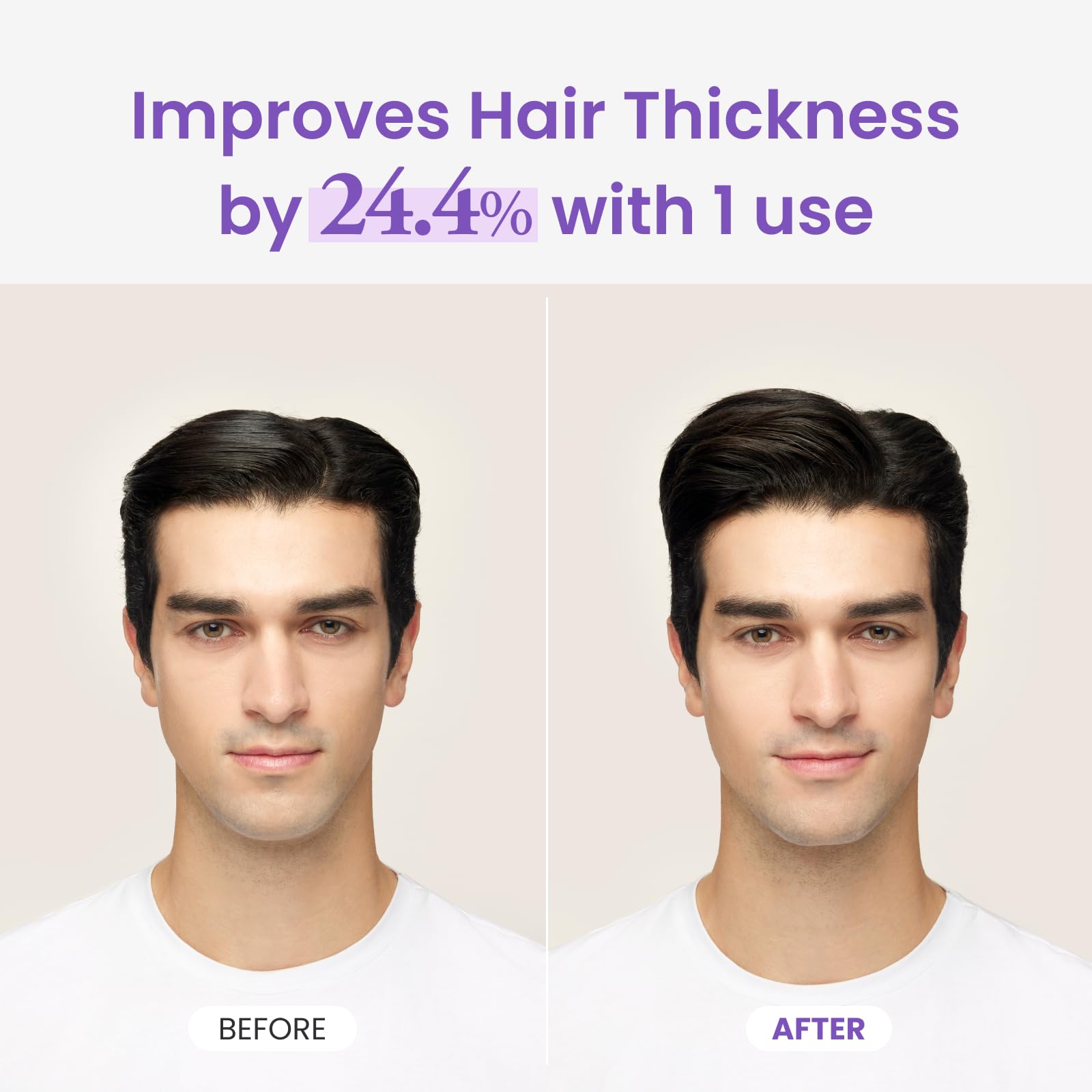 Applying Dr. Groot rosemary mint oil spray directly to roots for volume boost