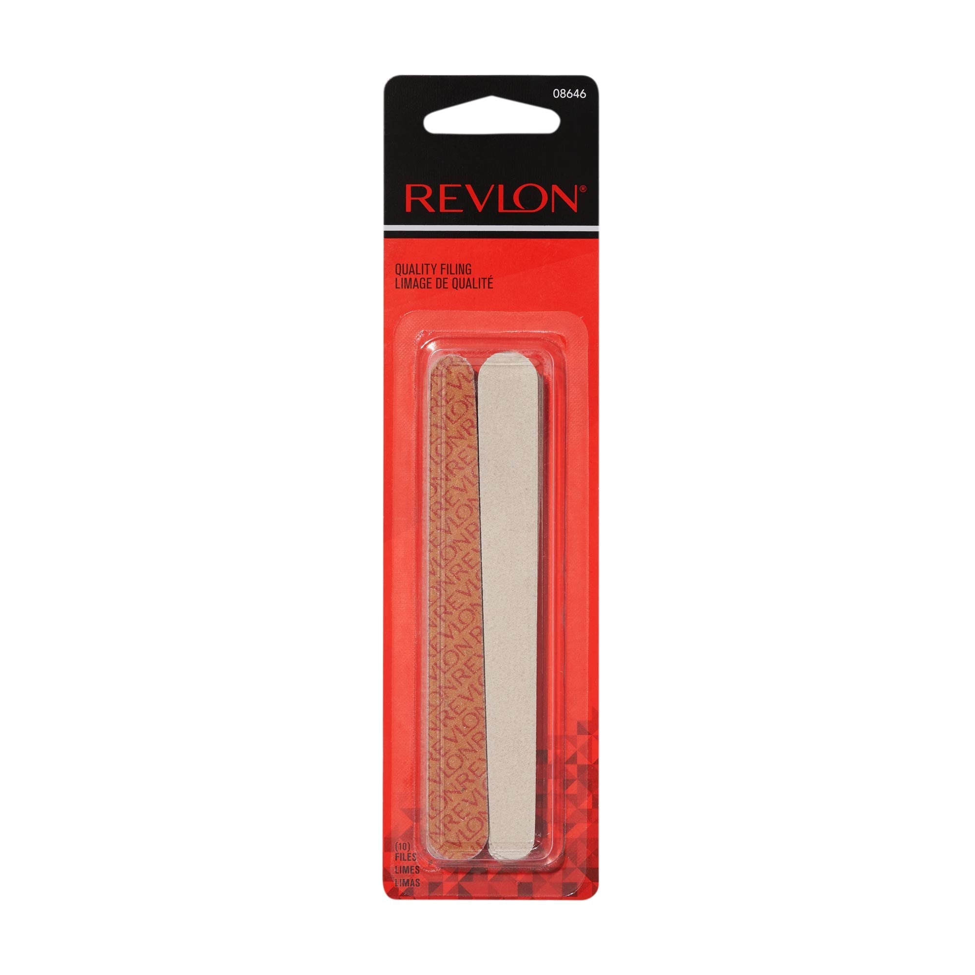 Ten count pack of Revlon compact emery boards manicure tool